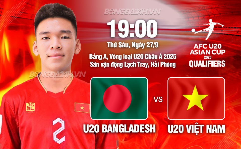 Đội tuyển U20 Việt Nam quyết tâm nối dài mạch thắng trước U20 Bangladesh