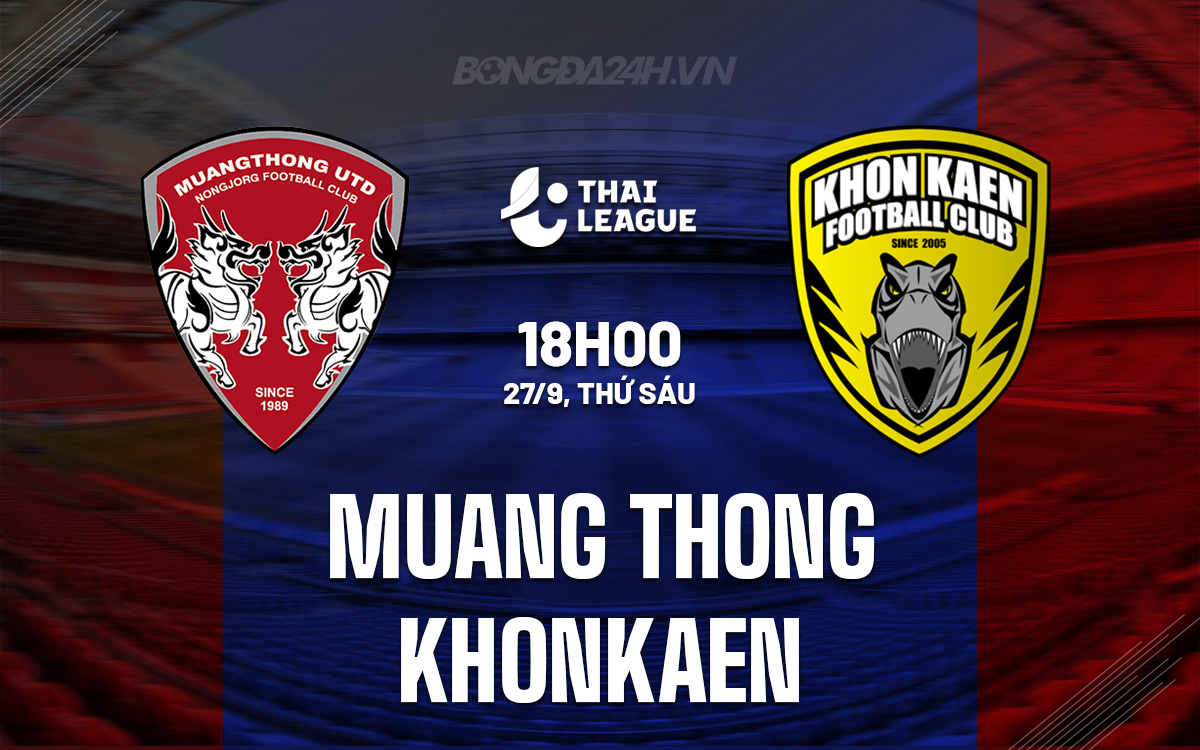 Cuộc đấu căng thẳng Muang Thong United tìm kiếm chiến thắng trước Khonkaen United ở Thai League