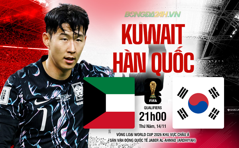 Hàn Quốc áp đảo Kuwait trong cuộc đối đầu chênh lệch tại vòng loại World Cup 2026