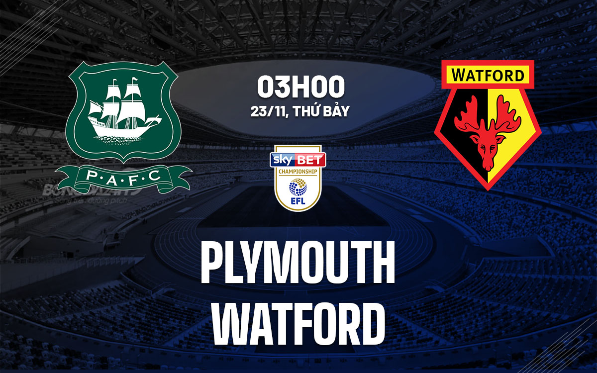 Trận cầu mãn nhãn giữa Plymouth và Watford Đôi kỳ phùng địch thủ với lối chơi tấn công mãnh liệt