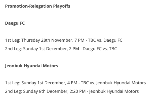 Hai đối thủ của ĐT Việt Nam tại Hàn Quốc phải đá play-off trụ hạng 2 Hai đối thủ của ĐT Việt Nam tại Hàn Quốc phải đá play-off trụ hạng 2