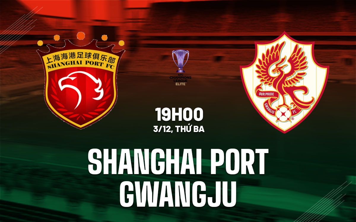 nhan dinh bong da du doan Shanghai Port vs Gwangju cup c1 afc champions league elite hom nay