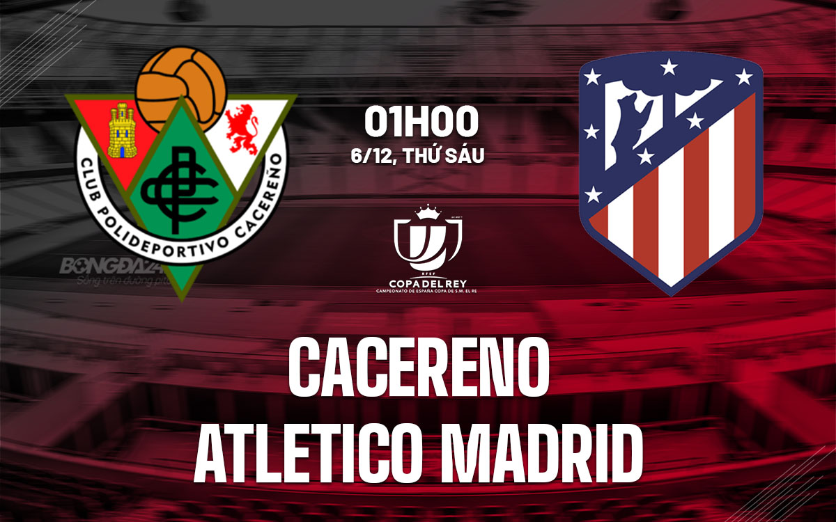 nhan dinh bong da du doan Cacereno vs Atletico Madrid cup nha vua tay ban nha copa del rey hom nay