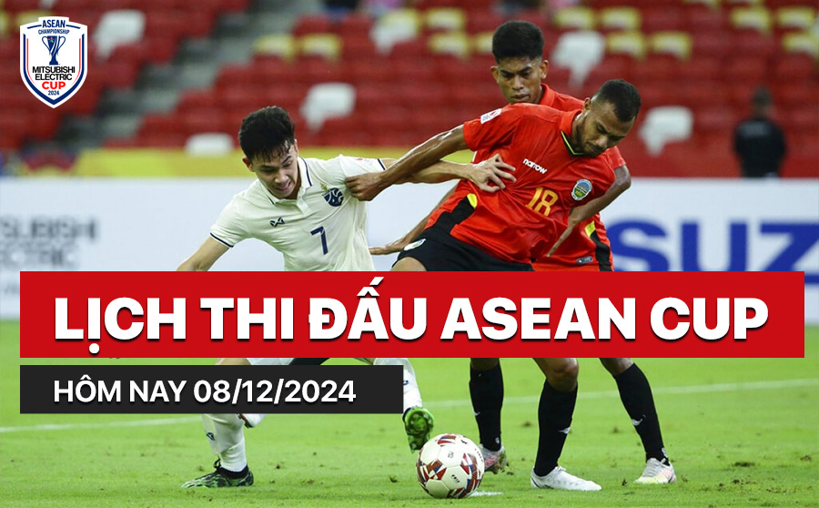 Lich thi dau ASEAN Cup hom nay 8/12/2024