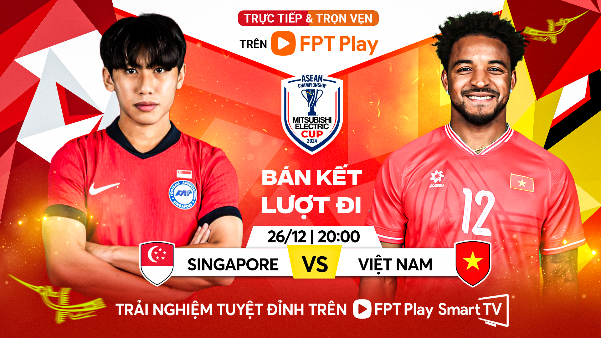 Lich thi dau ban ket luot di Singapore vs Viet Nam