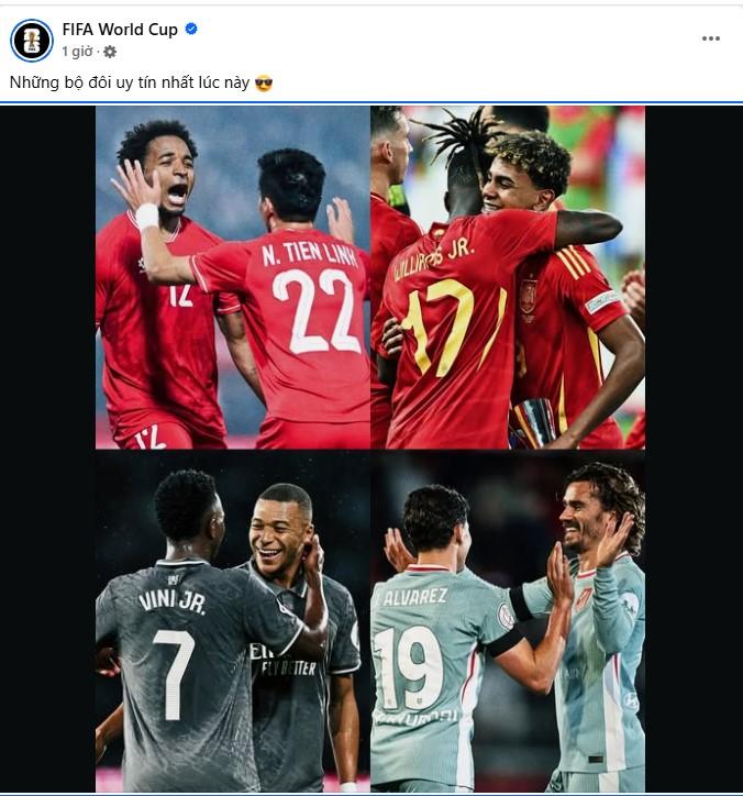 Cặp song sát Tiến Linh - Xuân Son được ví với Vinicius và Mbappe 1 Cặp song sát Tiến Linh - Xuân Son được ví với Vinicius và Mbappe 1