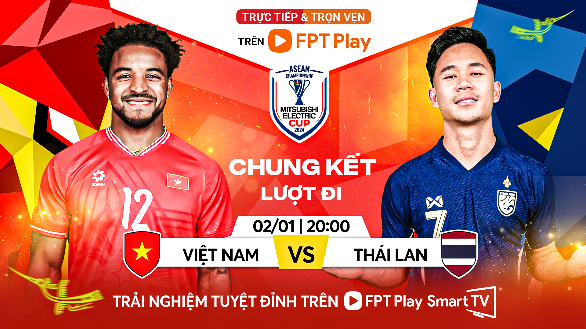 poster chung ket luot di Viet Nam vs Thai Lan