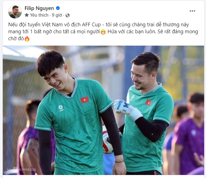 Filip Nguyễn hứa tạo điều bất ngờ nếu tuyển Việt Nam vô địch ASEAN Cup 1