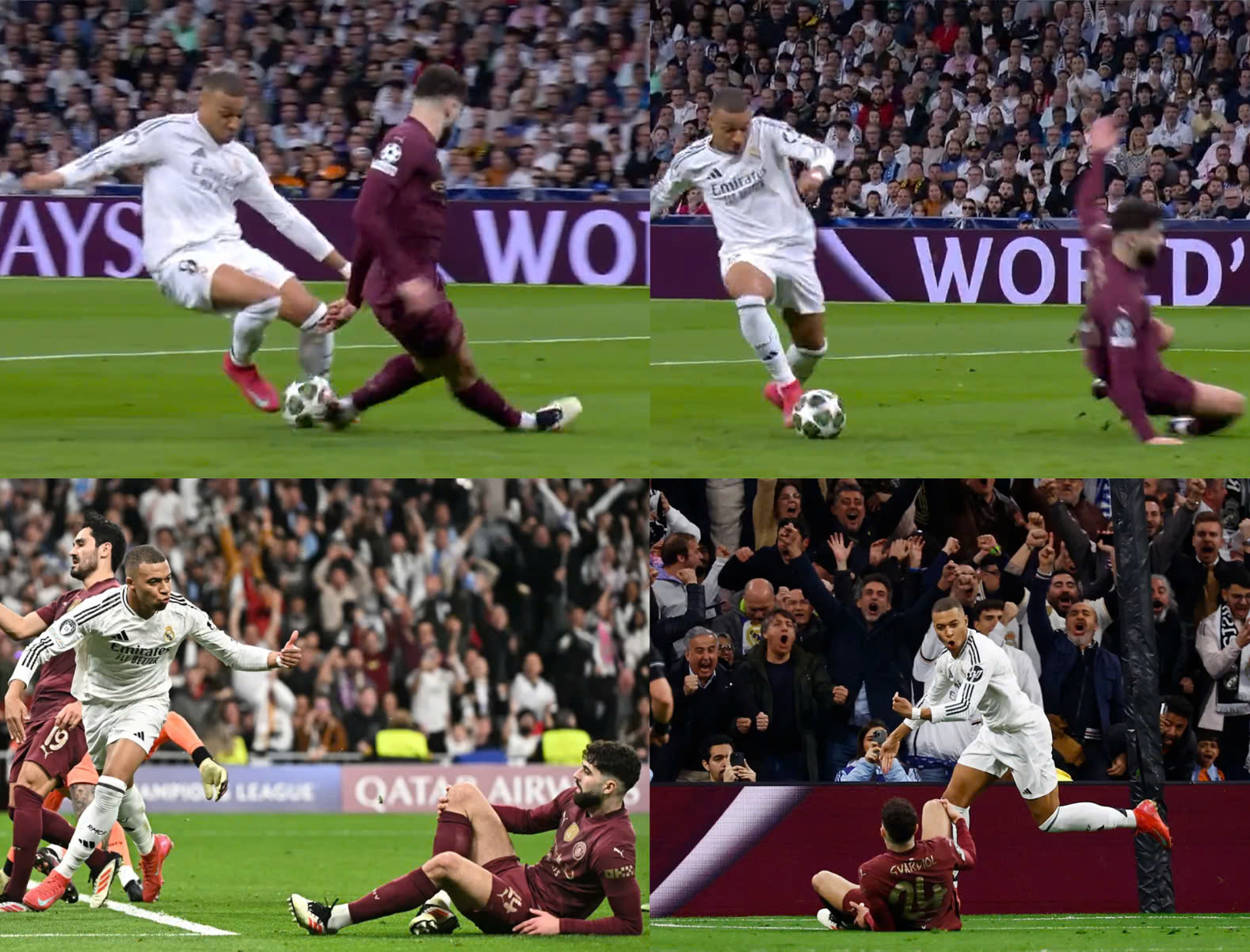 Mbappe Gvardiol Real Madrid vs Man City 