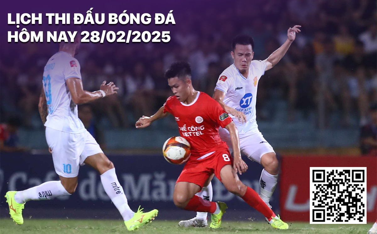 Lich thi dau bong da hom nay 28/2/2025