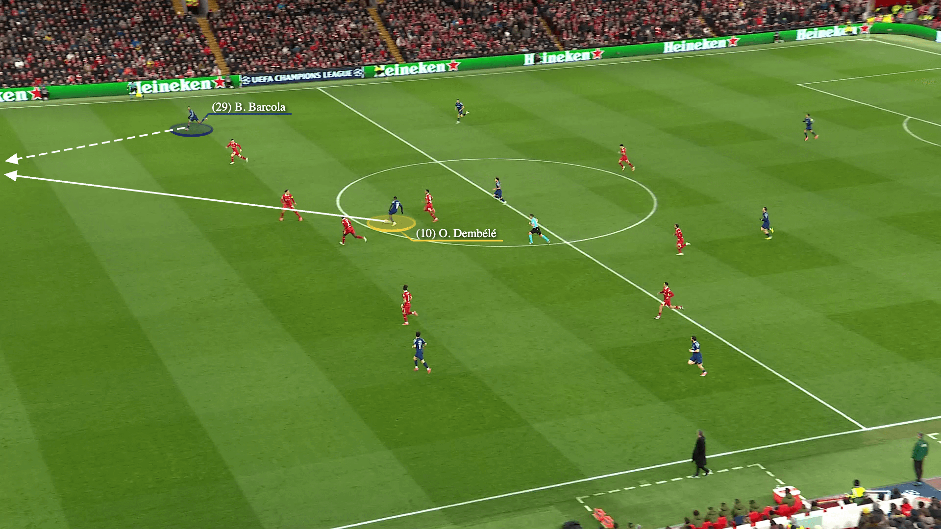 Số 9 ảo Ousmane Dembele và sự đồng bộ của tập thể Chìa khóa chiến thắng của PSG trước Liverpool 17