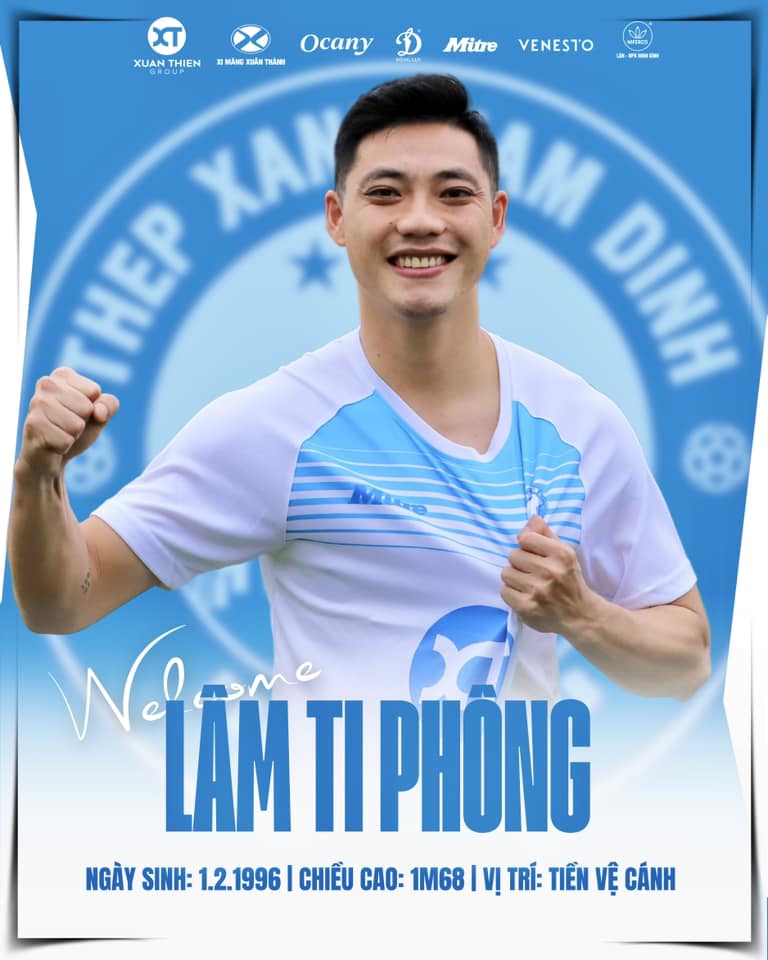Nam Định ra mắt tân binh thay thế vị trí của Tô Văn Vũ 1