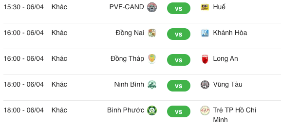 11 trận giải bóng đá Việt Nam diễn ra vào chiều tối nay 64 2