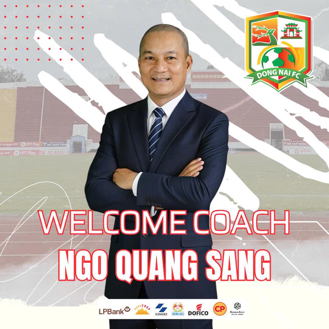 CLB dong Nai chao don tan HLV truong Ngo Quang Sang