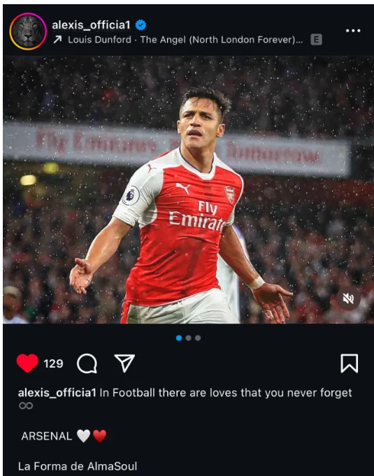 Alexis Sanchez gửi tin nhắn cho Arsenal 1