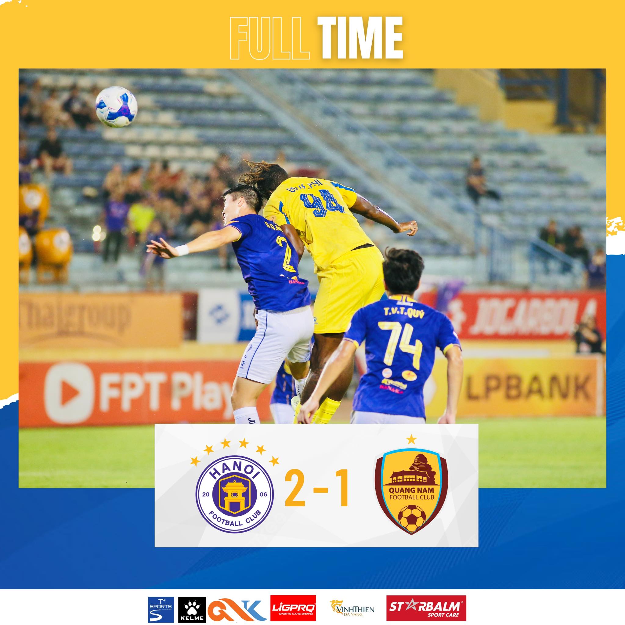 Quang Nam de thua CLB Ha Noi voi ty so 1-2. anh: CLB Quang Nam