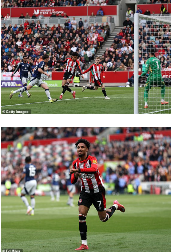 Tinh huong Brentford nang ty so len 3-1.