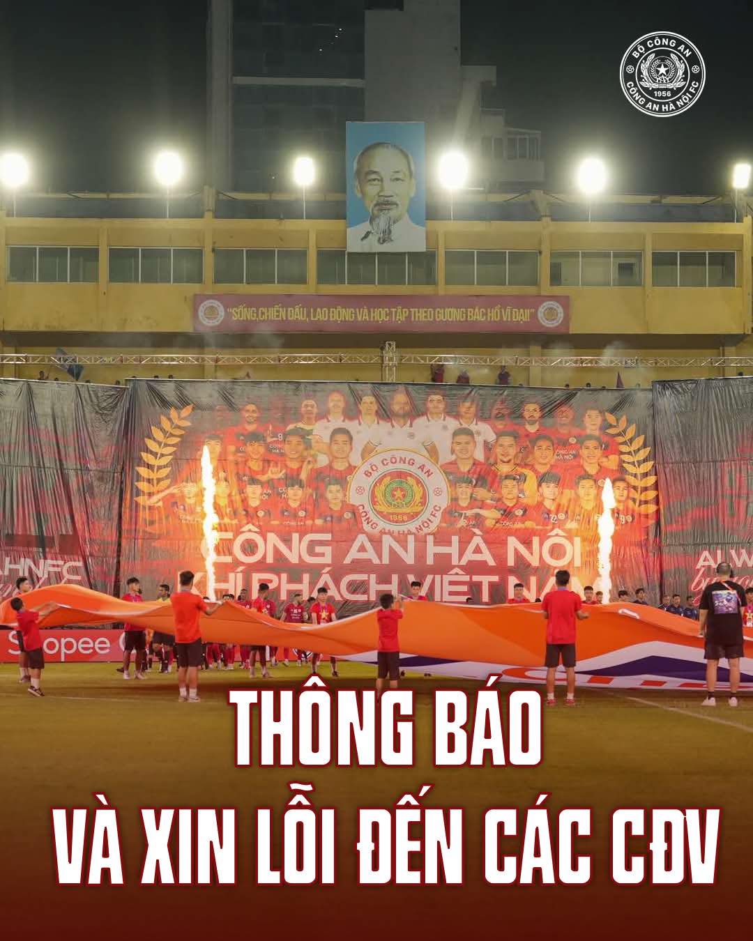 Đội CAHN xin lỗi người hâm mộ 1 Đội CAHN xin lỗi người hâm mộ 1