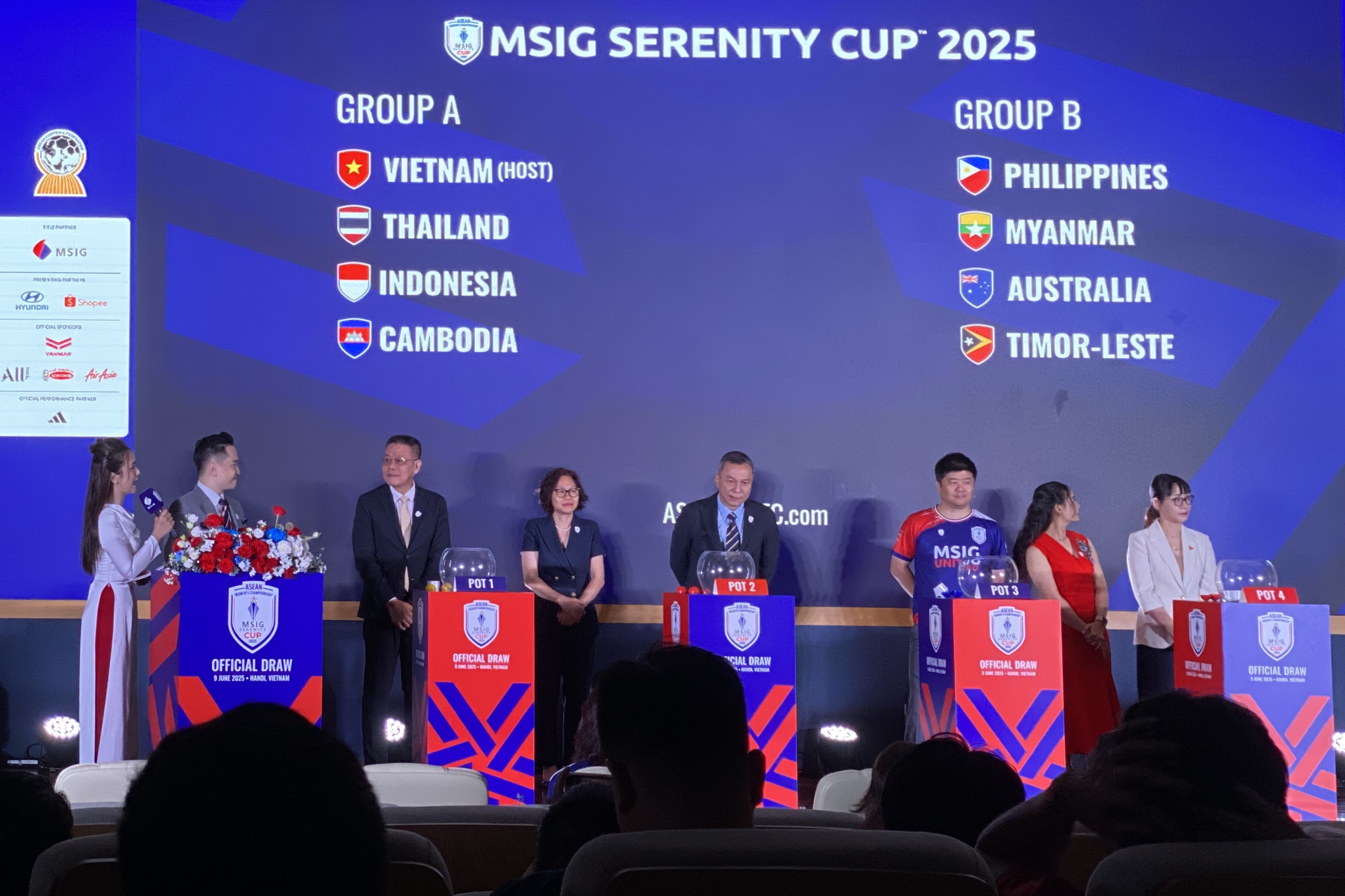 Kết quả bốc thăm AFF Cup nữ 2025 Việt Nam cùng bảng với Thái Lan và Indonesia 1