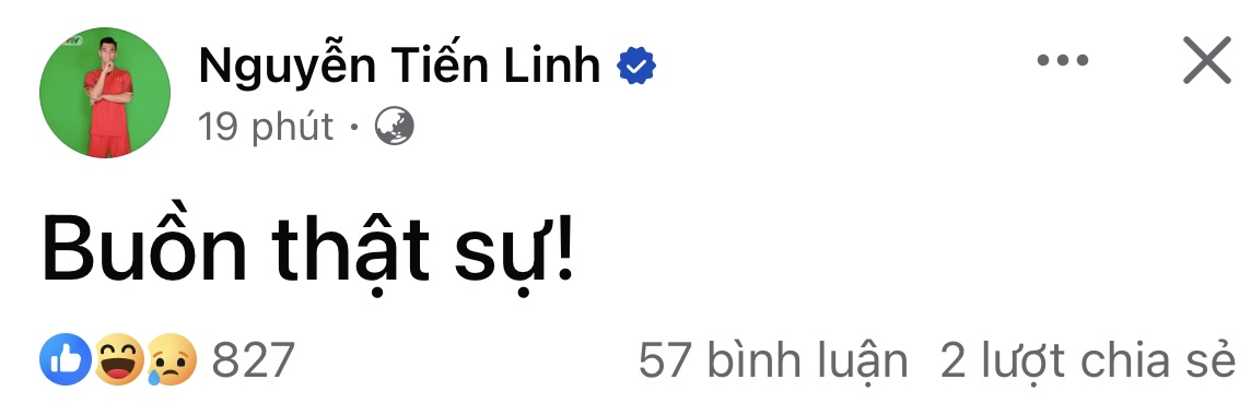 Tien Linh dang bai viet sau khi bi tru 1 ban thang o V.League 2024/25