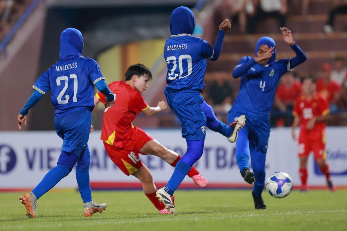 Thắng 7-0, tuyển nữ Việt Nam sẵn sàng chờ UAE 5 Thắng 7-0, tuyển nữ Việt Nam sẵn sàng chờ UAE 5