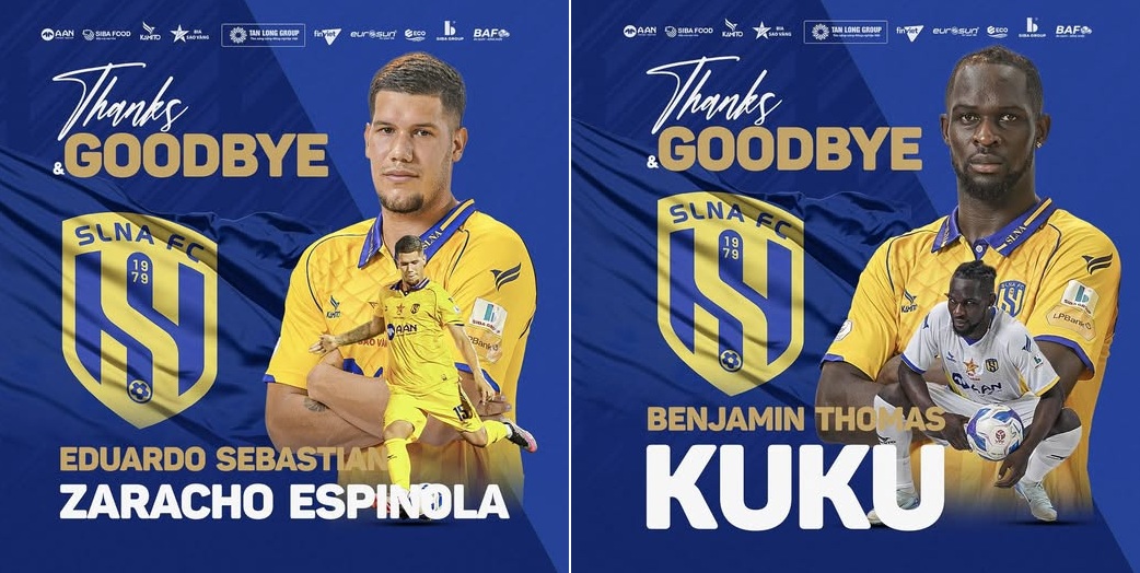 SLNA chia tay cặp ngoại binh ngay sau chung kết Cúp Quốc gia 1