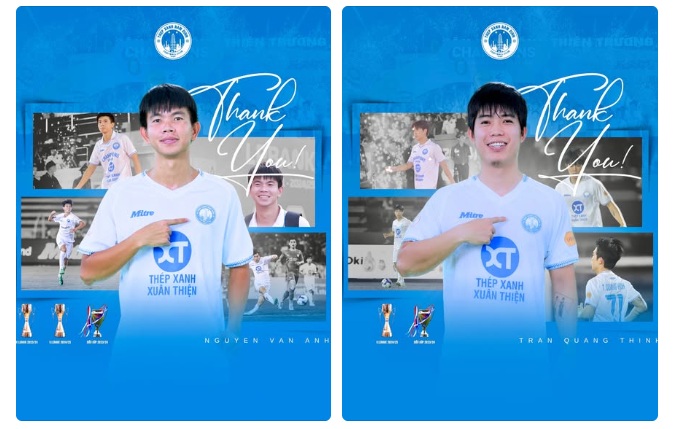 CLB Nam dinh chia tay bo doi Van Anh va Quang Thinh