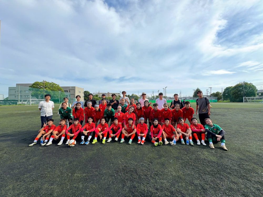 U20 nu Viet Nam co buoi tap dau tien trong chuyen tap huan tai Nhat Ban