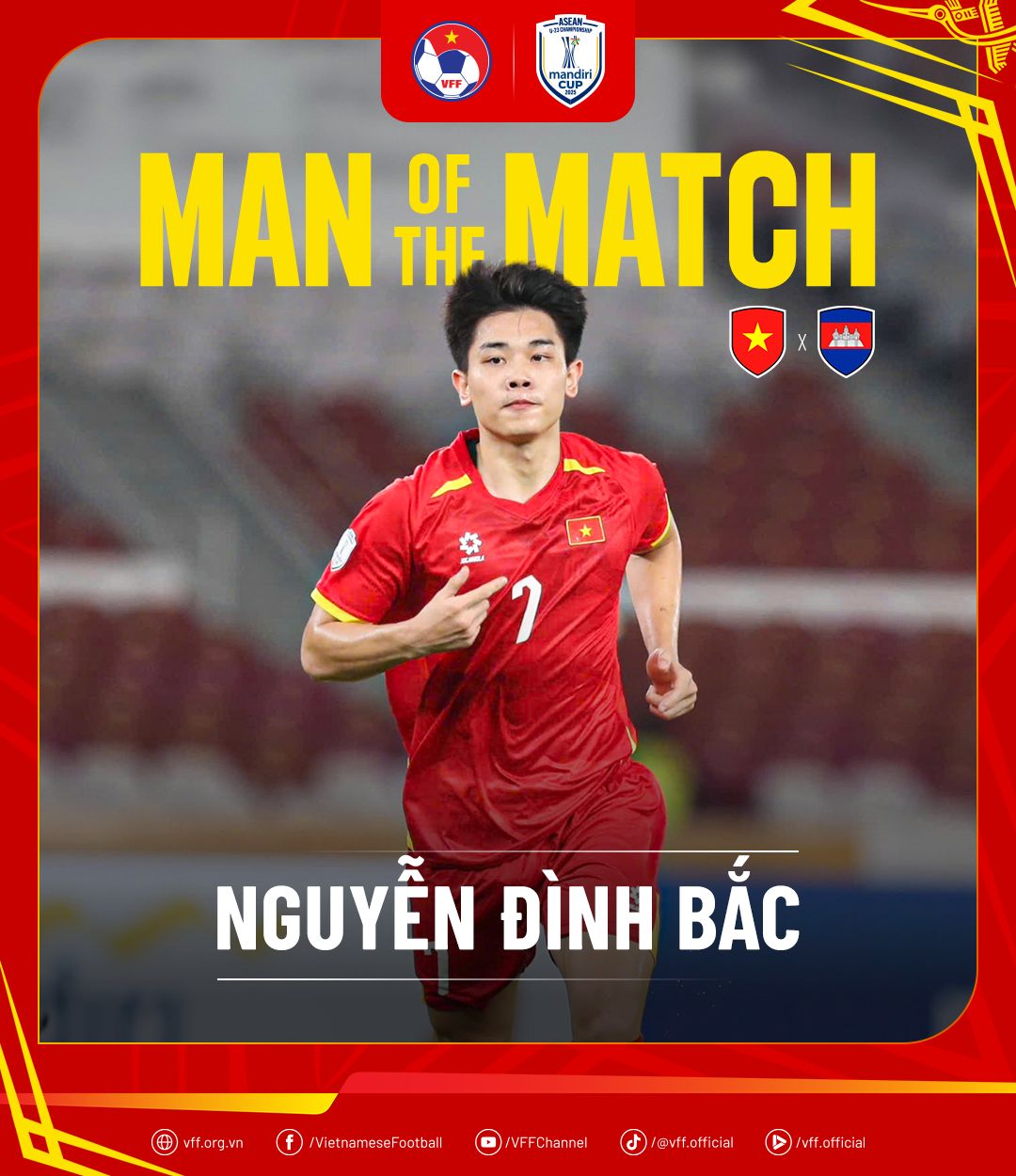 Đình Bắc ghi dấu ấn trong chiến thắng của U23 Việt Nam trước Campuchia 1 Đình Bắc ghi dấu ấn trong chiến thắng của U23 Việt Nam trước Campuchia 1