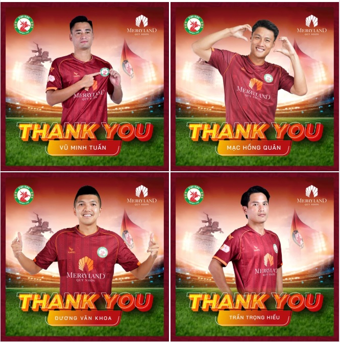 Vũ Minh Tuấn, Mạc Hồng Quân chia tay CLB Bình Định 1