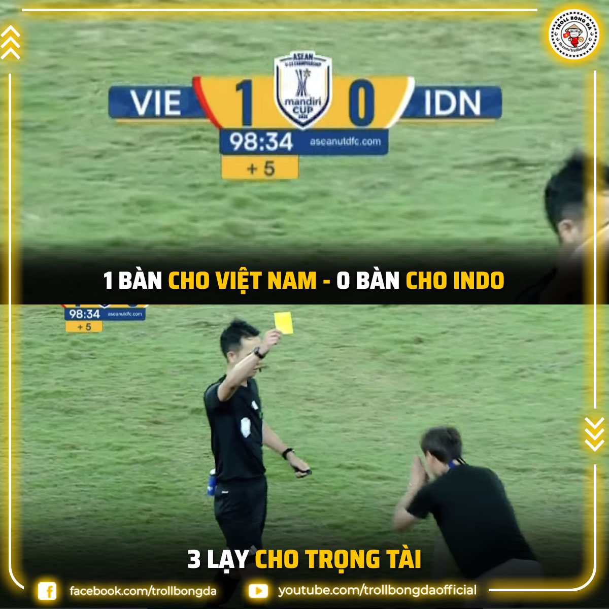 CĐV chế meme sau màn vái trọng tài của HLV Kim Sang Sik 2