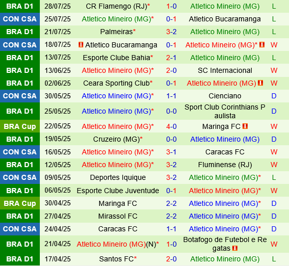 Flamengo vs Atletico Mineiro