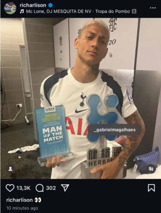 Gabriel Magalhaes đáp trả Richarlison trên mạng xã hội 1 Gabriel Magalhaes đáp trả Richarlison trên mạng xã hội 1