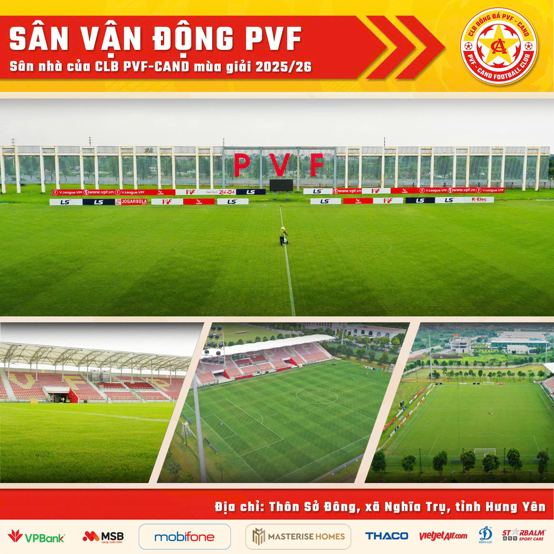 Xác định sân nhà của PVF-CAND tại VLeague, thông báo mở cửa tự do 1 Xác định sân nhà của PVF-CAND tại VLeague, thông báo mở cửa tự do 1
