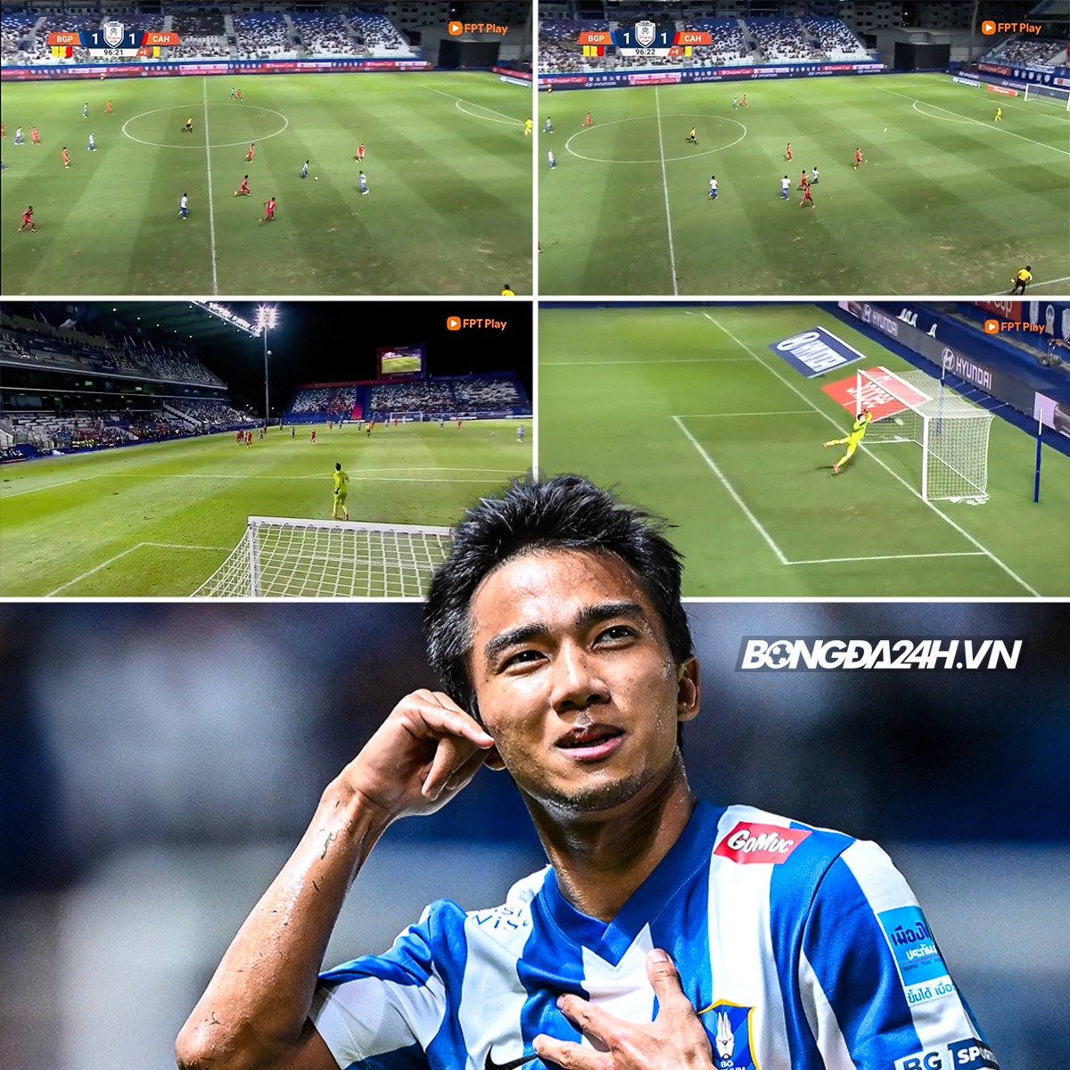 Chanathip ngỡ ngàng với chính siêu phẩm hạ gục CAHN 1