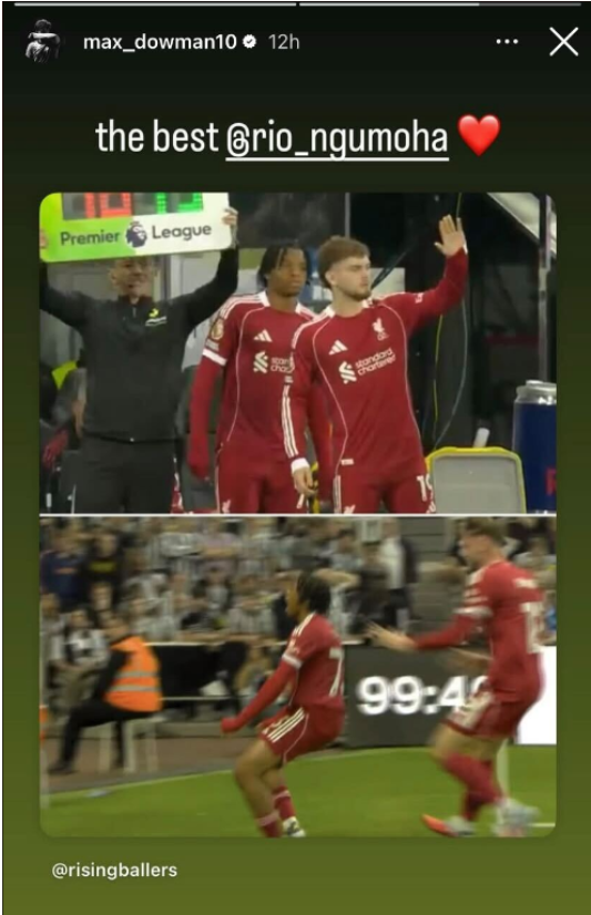 Max Dowman gửi lời nhắn tới Rio Ngumoha 1 Max Dowman gửi lời nhắn tới Rio Ngumoha 1