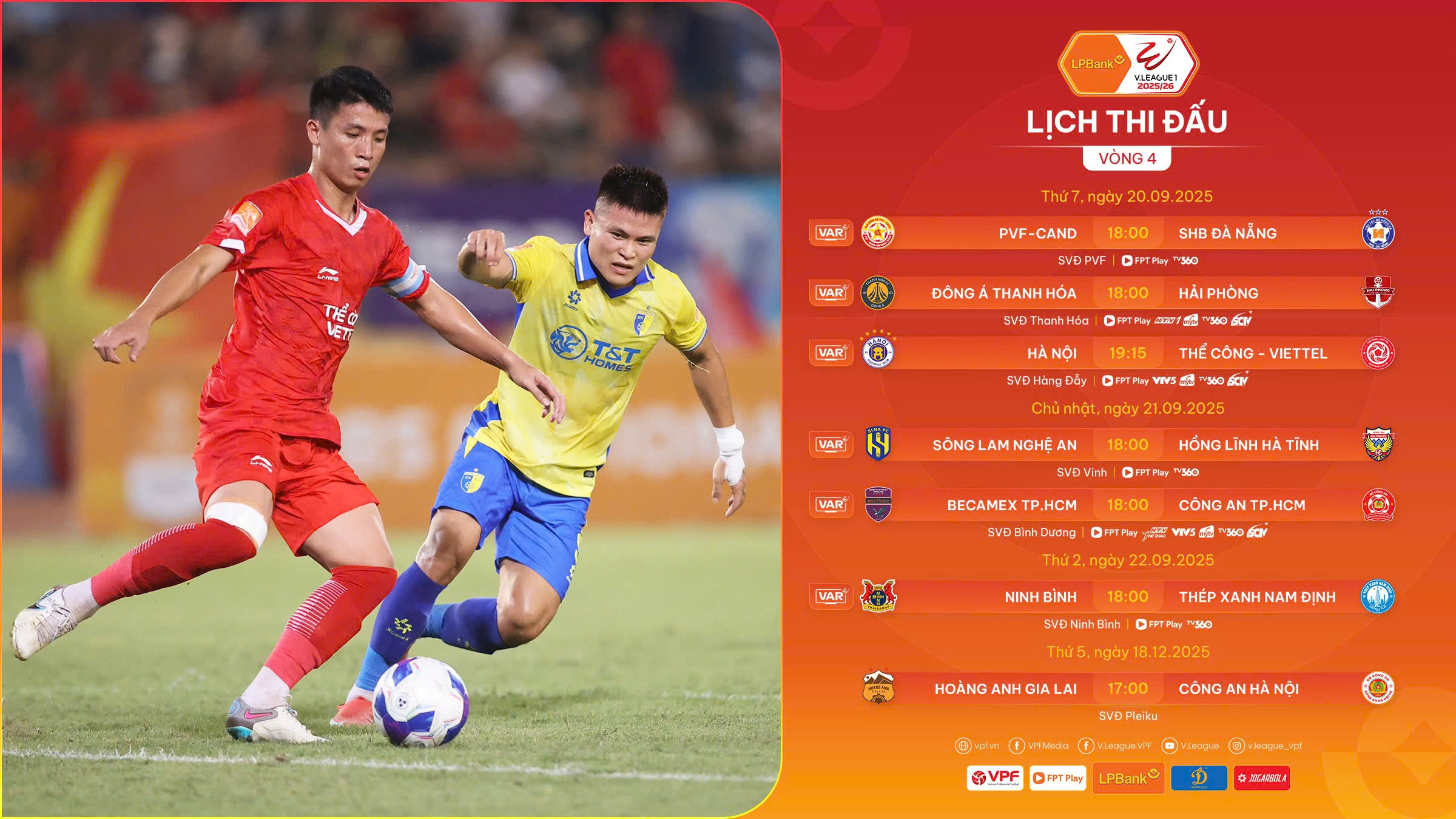 Lịch thi đấu vòng 4 V Lich thi dau vong 4 V