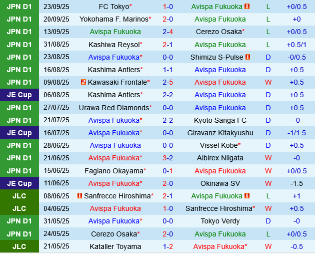 Avispa Fukuoka vs Sanfrecce Hiroshima Avispa Fukuoka vs Sanfrecce Hiroshima
