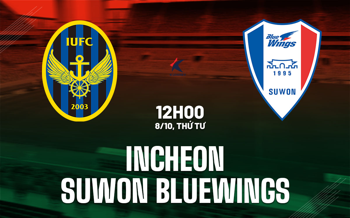 nhan dinh bong da du doan Incheon vs Suwon Bluewings hang 2 han quoc hom nay