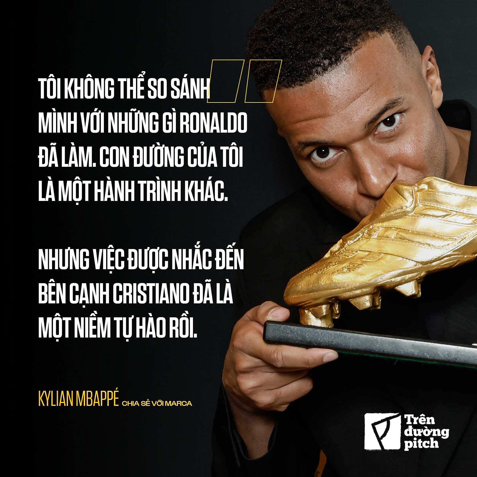 Kylian Mbappe Tôi không thể so sánh mình với Ronaldo được! 1