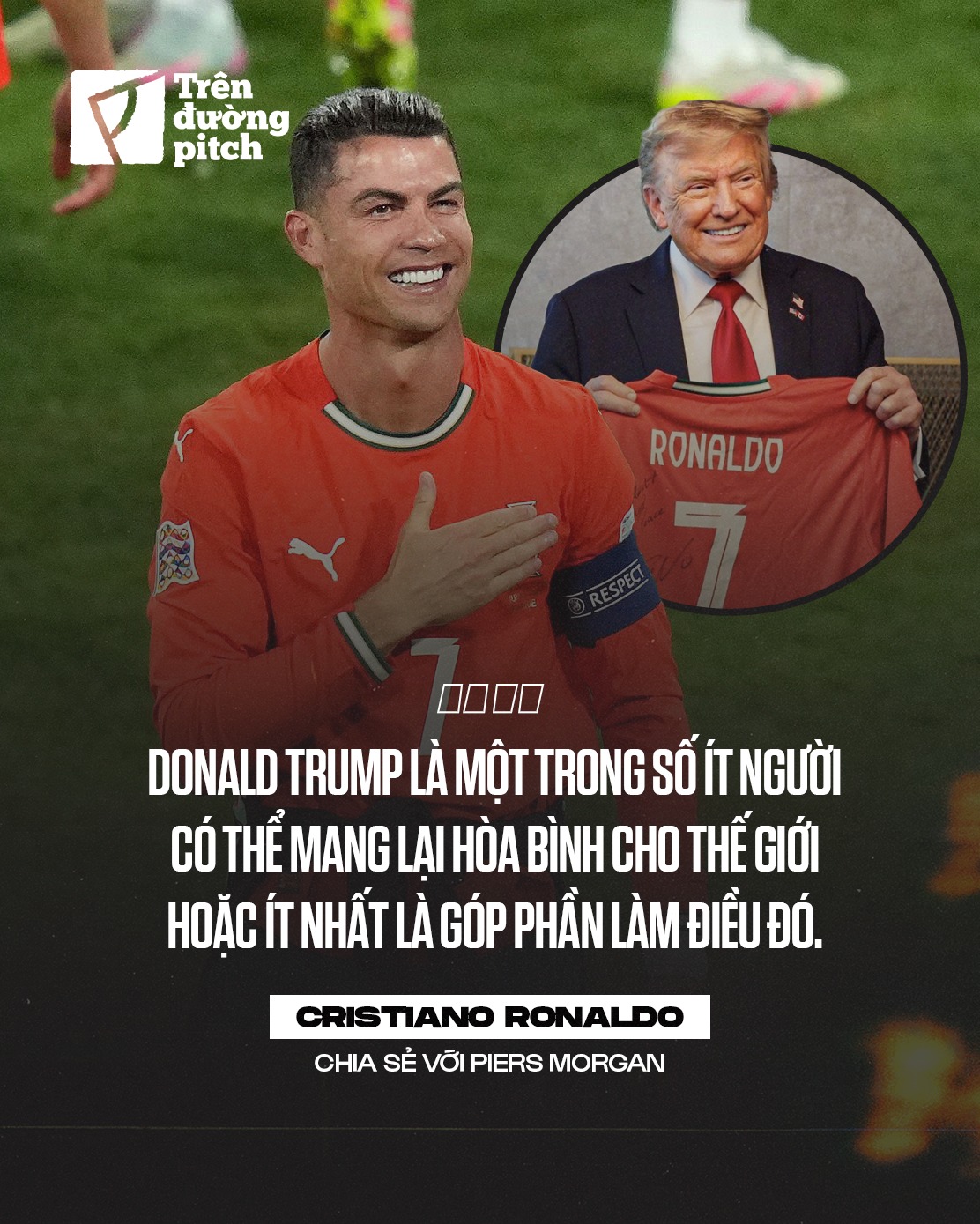 VIDEO Ronaldo Donald Trump là một trong số ít người có thể mang lại hòa bình cho thế giới! 1 VIDEO Ronaldo Donald Trump là một trong số ít người có thể mang lại hòa bình cho thế giới! 1
