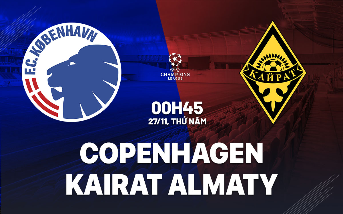 nhan dinh bong da du doan Copenhagen vs Kairat Almaty cup c1 chau au champions league hom nay