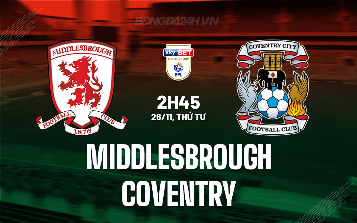 Middlesbrough vs Coventry