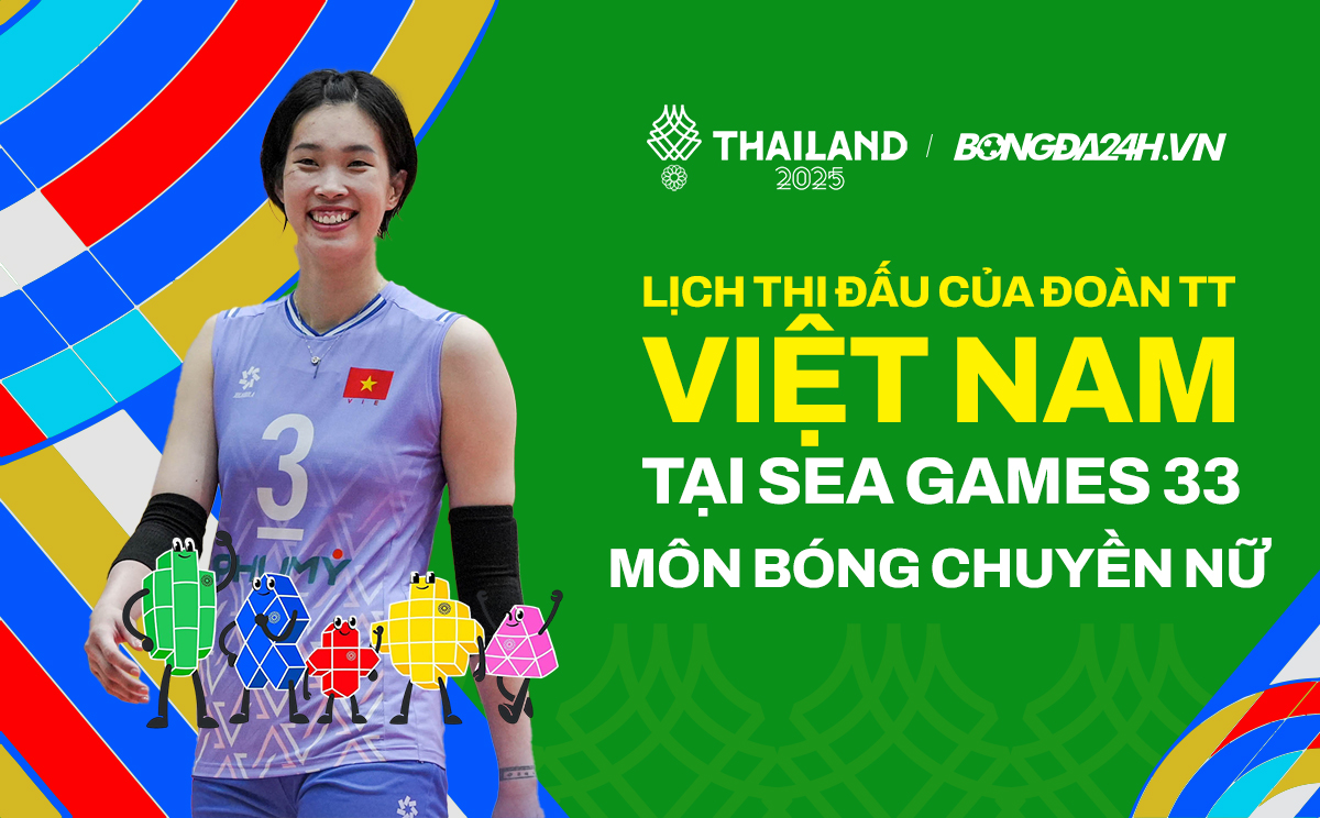 Lịch thi đấu bóng chuyền nữ SEA Games 33 của ĐT Việt Nam