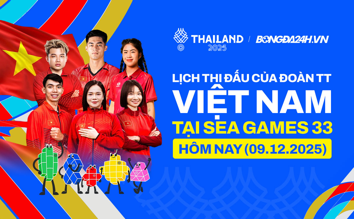 Lịch thi đấu SEA Games 33 của Đoàn TTVN ngày hôm nay 9/12/2025