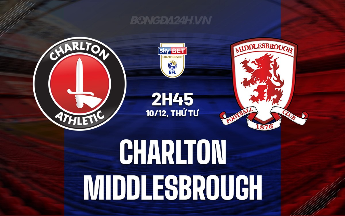 Charlton vs Middlesbrough Charlton vs Middlesbrough