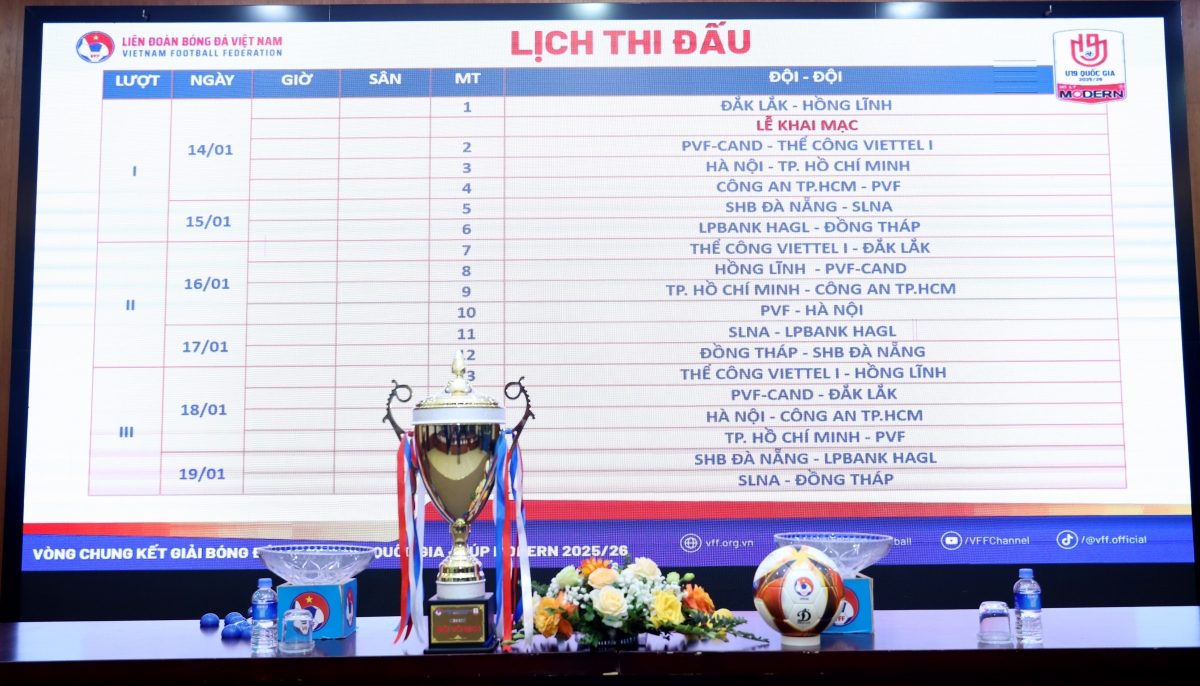 Boc tham VCK U19 Quoc gia 2025/26