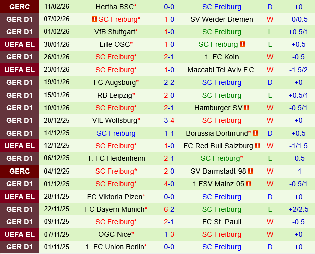 Hoffenheim vs Freiburg