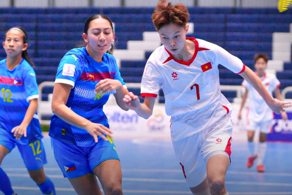dT nu futsal Viet Nam thang Philippines o luot tran thu hai vong bang