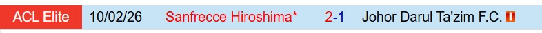 Nhận định Johor Darul vs Sanfrecce Hiroshima 19h15 ngày 43 (AFC Champions League Elite) 1
